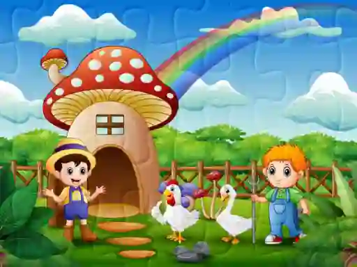 Igra Farm Animal Jigsaw online