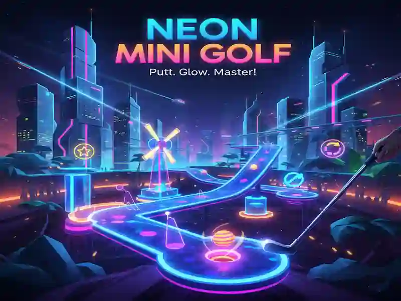 Igra Neon Mini Golf online