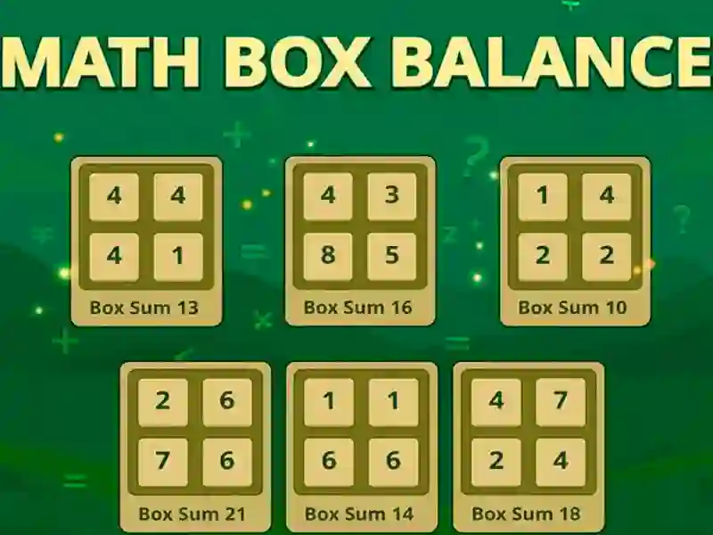 Igra Math Box Balance online