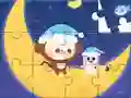 Igra Jigsaw Puzzle: Monkey With Moon online