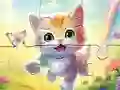 Igra Jigsaw Puzzle: Kitten With Butterfly online