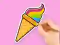 Igra Coloring Book: Rainbow Ice Cream online