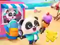 Igra Jigsaw Puzzle: Baby Panda Ice Cream Car online