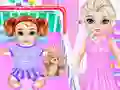 Igra Little Elsa Caring Day online