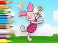 Igra Coloring Book: Piglet Holds Toy Windmill online
