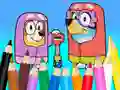 Igra Coloring Book: Bluey Flossing Grannies online