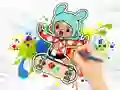 Igra Coloring Book: Toca Boca Skateboard online