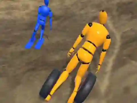 Igra Ragdoll Racing: Extreme Downhill online