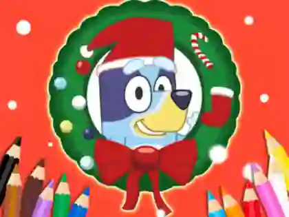 Igra Coloring Book: Bluey Santa Claus online