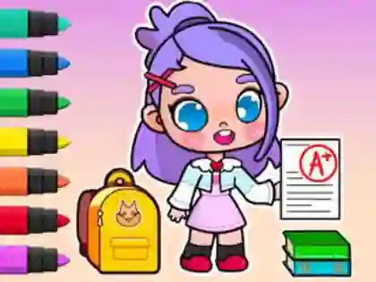 Igra Coloring Book: Avatar School Day online