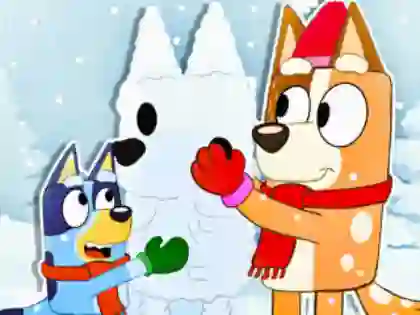 Igra Jigsaw Puzzle: Bluey Christmas Snowman online