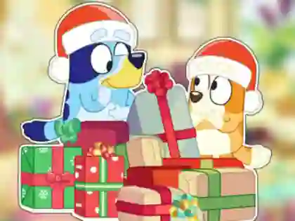 Igra Jigsaw Puzzle: Bluey Christmas Unboxing online