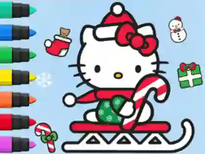 Igra Coloring Book: Hello Kitty Christmas online