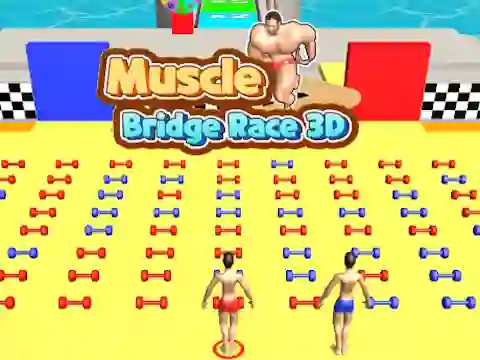 Igra Muscle Bridge Race 3D online