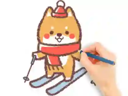 Igra Coloring Book: Skiing Puppy online