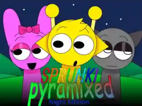 Igra Sprunki Pyramixed: Night Edition online