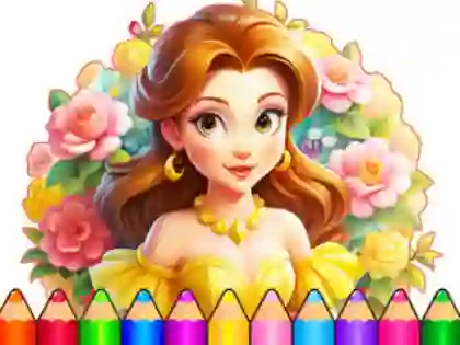 Igra Coloring Book: Flower Dress Up online
