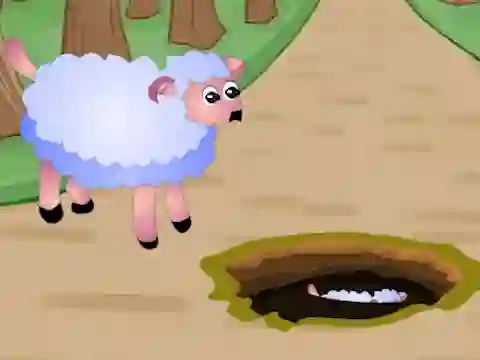 Igra Help Fallen Down Sheep Baby online