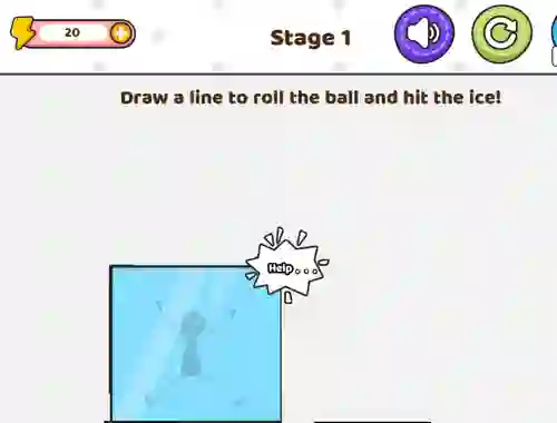 Igra Save The Stick Draw Line online