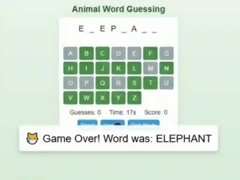 Igra Animal Word Guessing Game online