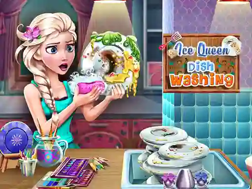 Igra Ice Queen Dish Washing online
