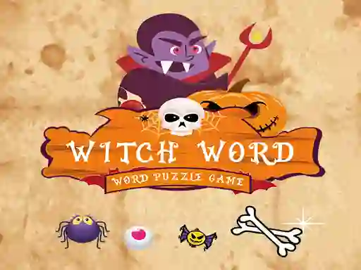 Igra Witch Word Halloween Puzzel Game online