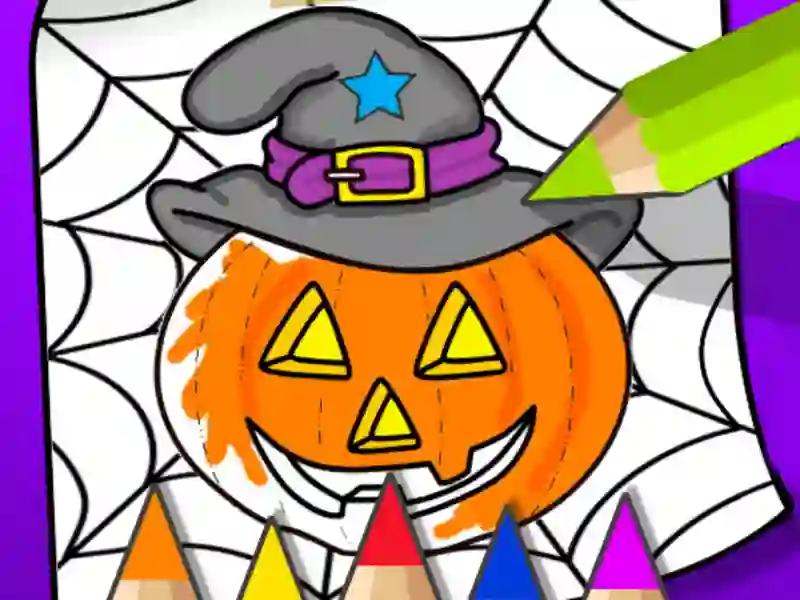Igra Halloween Coloring Book online