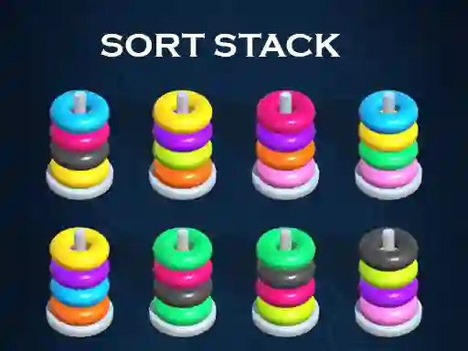 Igra Sort Stack color Hoop Game online