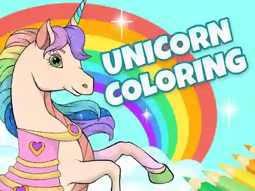 Igra Unicorn Dress Up Coloring Book online