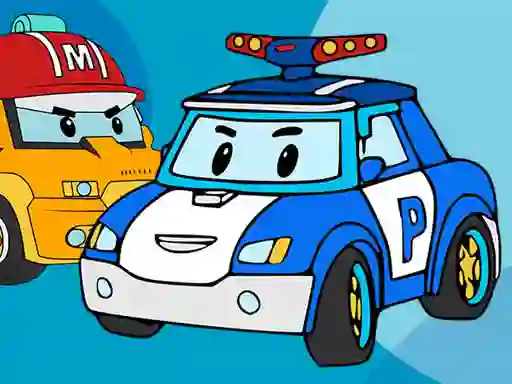Igra Robocar Coloring Book online