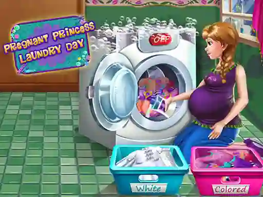 Igra Pregnant Princess Laundry Day online