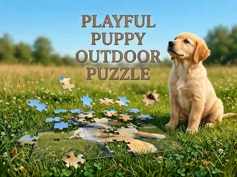 Igra Playful Puppy Outdoor Puzzle online