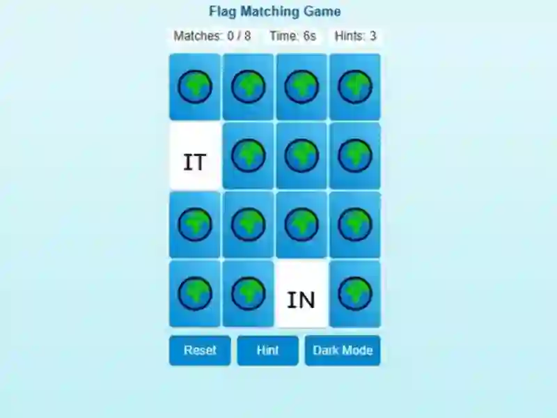 Igra Memory Match Flag Edition online