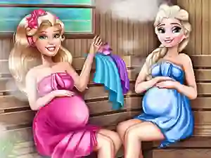 Igra Cute Mommies Pregnant Sauna online
