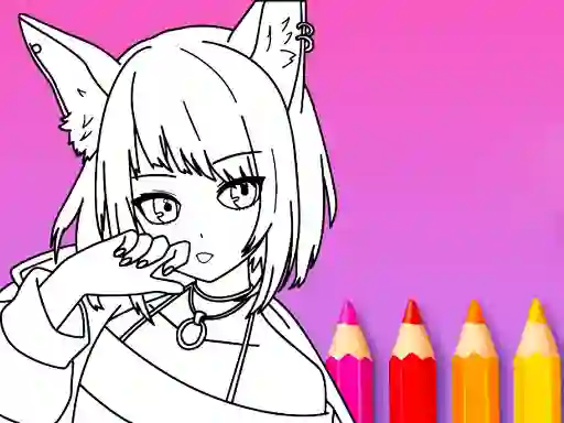 Igra Anime Manga Coloring Book online