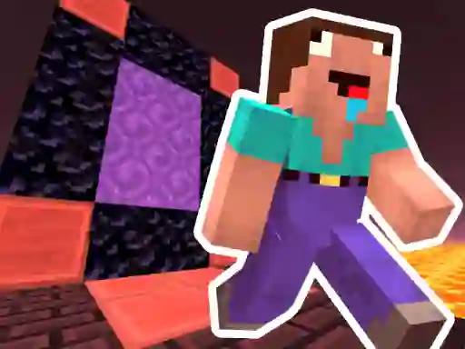 Igra Noob Steve Nether online