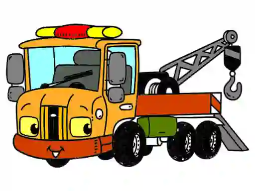 Igra Tow Trucks Coloring online