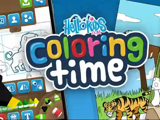 Igra Hello kids Coloring Time online