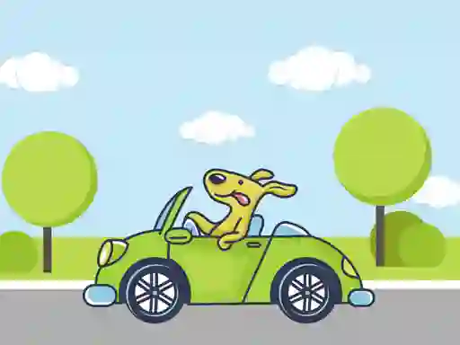 Igra Animal Happy Drive Coloring online