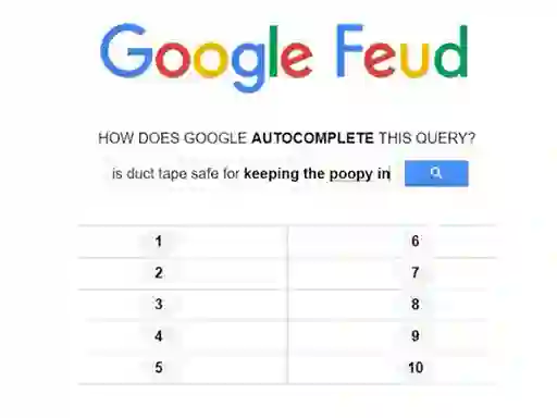 Igra Google Feud online