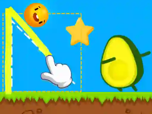 Igra Where's My Avocado Draw Lines online
