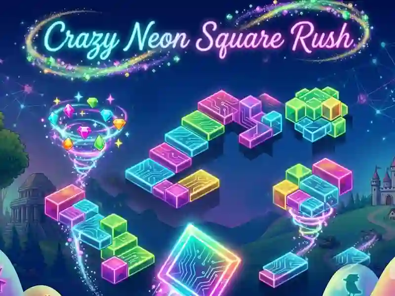 Igra Crazy Neon Square Rush online