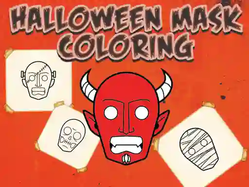 Igra Halloween Mask Coloring Book online