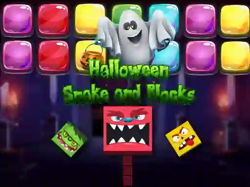 Igra Halloween Snake and Blocks online