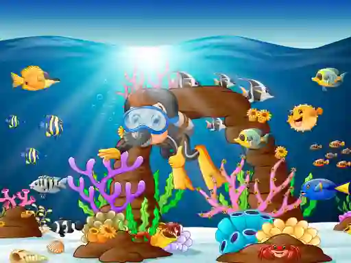 Igra Water Dive 2D: Underwater Survival online