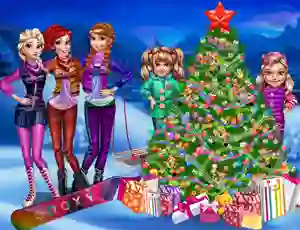 Igra Princesses Christmas tree online