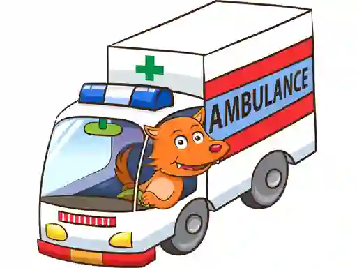 Igra Cartoon Ambulance Puzzle online