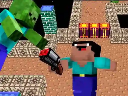 Igra Space Adventure: Noobiks Battle vs Zombies online