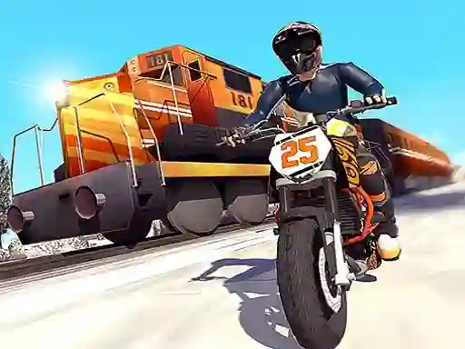 Igra Trail Bike vs Train Race online