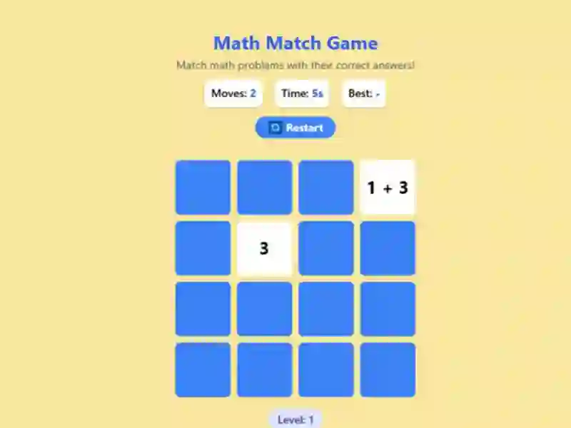 Igra Math Match Game online